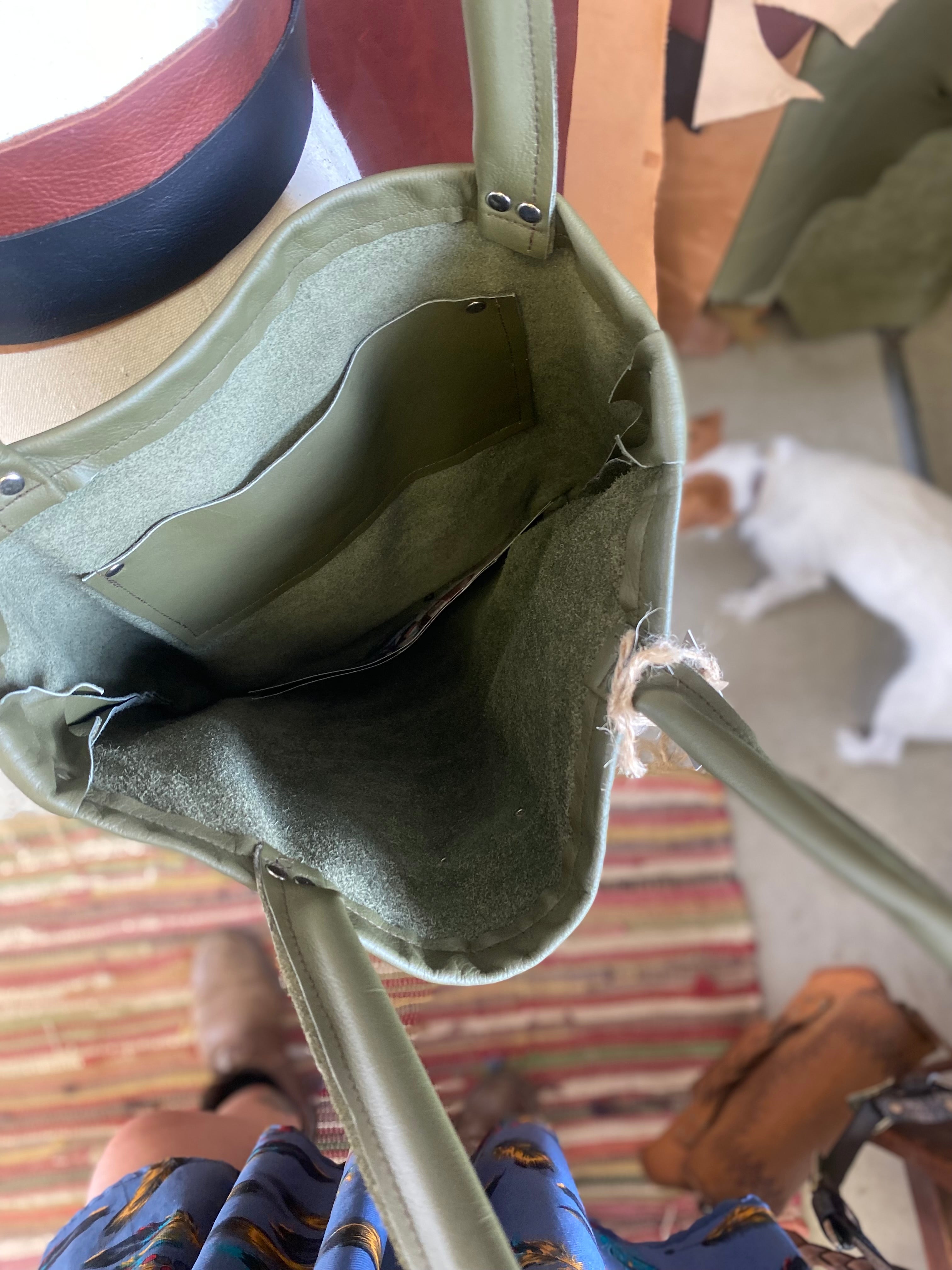 Leather~ Tote~ bag