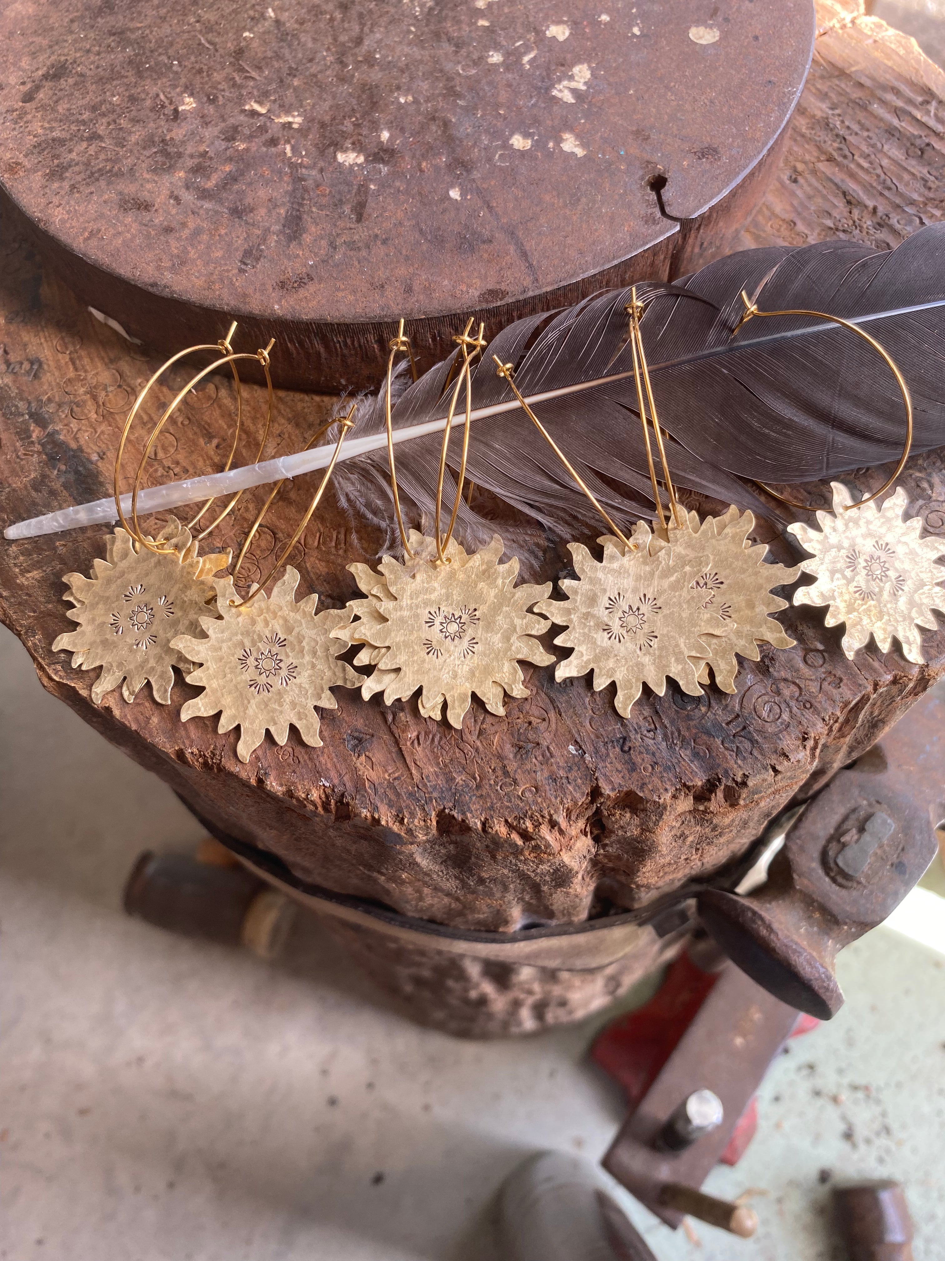 Sun Goddess hoops