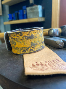 Eclipse~ moon~ Leather~ Cuff