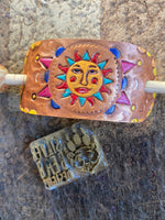 Load image into Gallery viewer, Sunny~Leather Hair Barrettes
