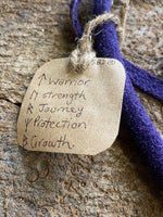 Load image into Gallery viewer, Viking Runes Soul Search Pendant~ suede~ Purple
