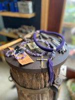 Load image into Gallery viewer, Amethyst~ Cleansing~ Hoops
