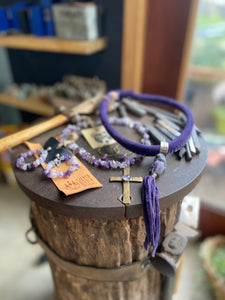 Amethyst~ Cleansing~ Hoops