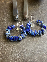 Load image into Gallery viewer, Lapis Lazuli~ Cleansing~ Hoops
