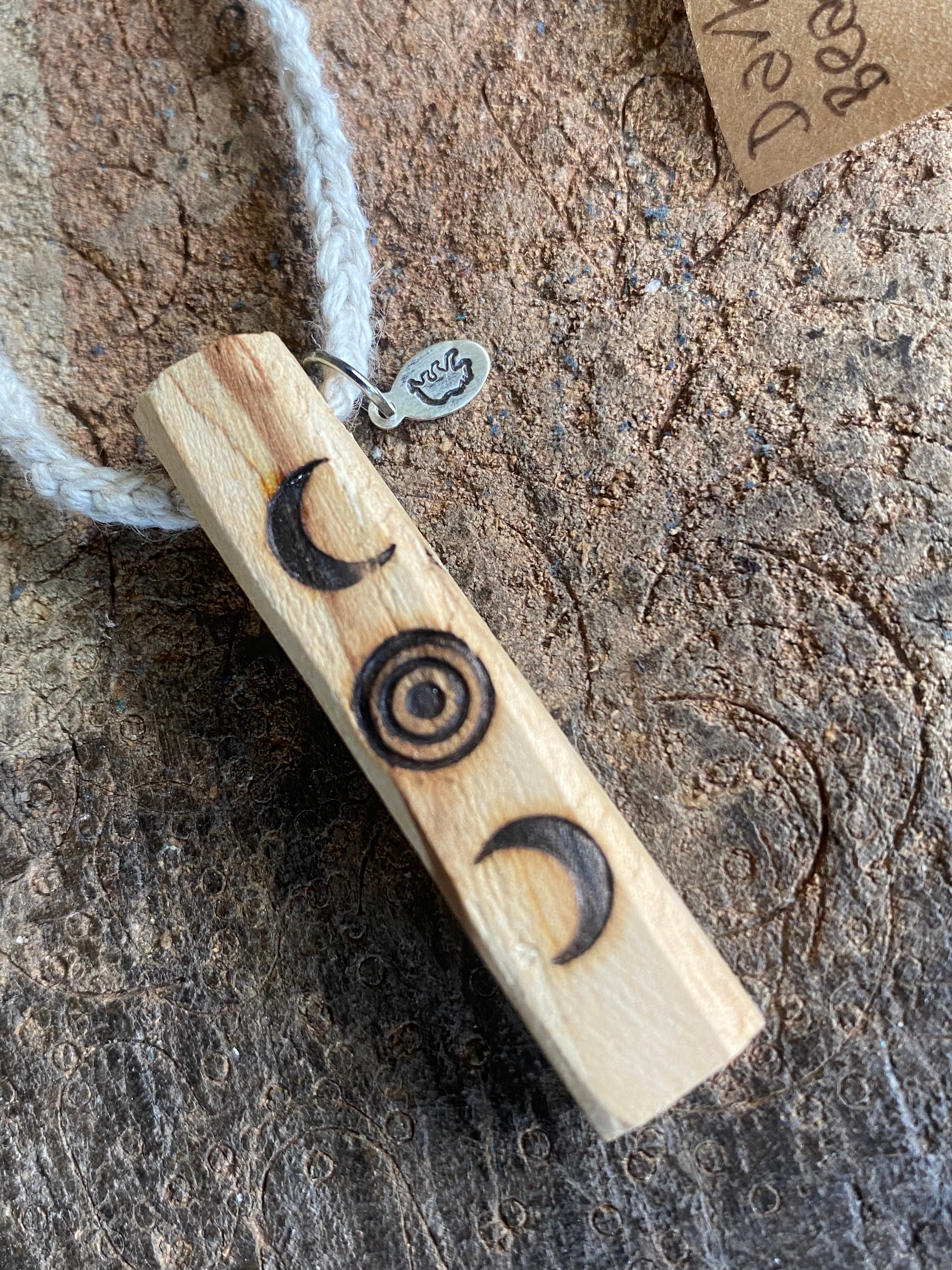 Palo Santo~ eclipse~ necklace