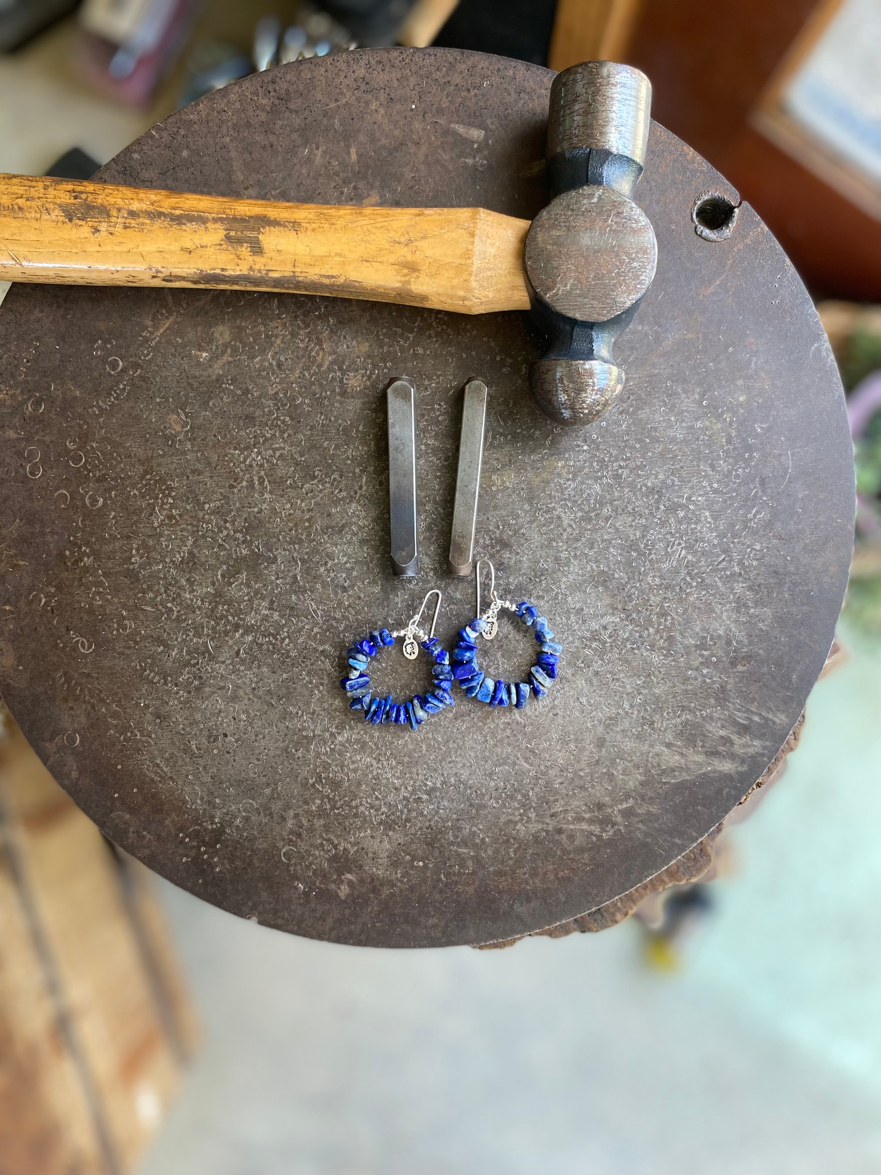 Lapis Lazuli~ Cleansing~ Hoops