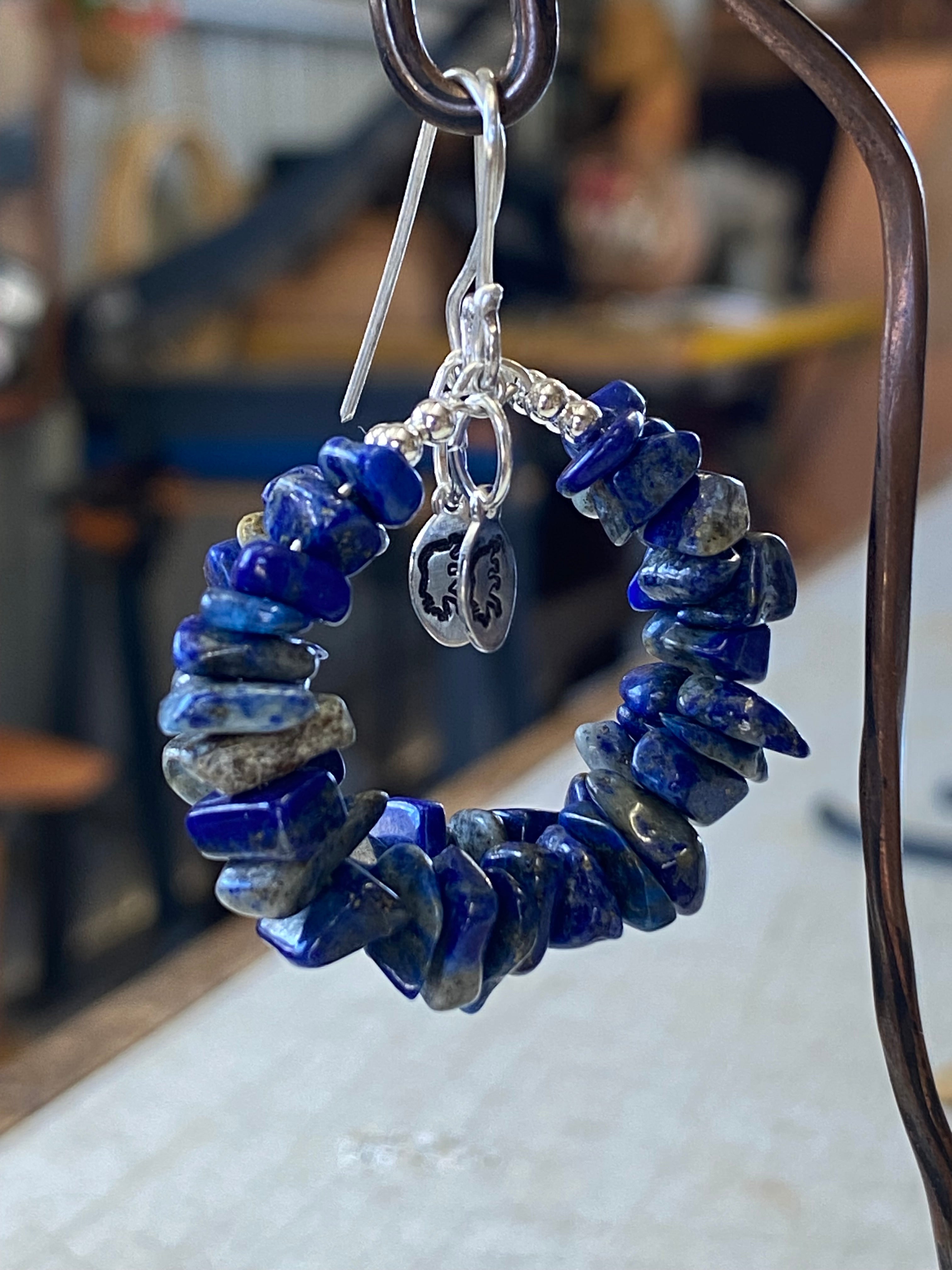 Lapis Lazuli~ Cleansing~ Hoops