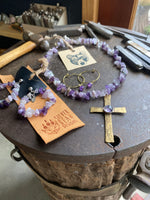 Load image into Gallery viewer, Amethyst~ Cleansing~ Hoops
