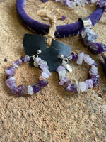 Load image into Gallery viewer, Amethyst~ Cleansing~ Hoops
