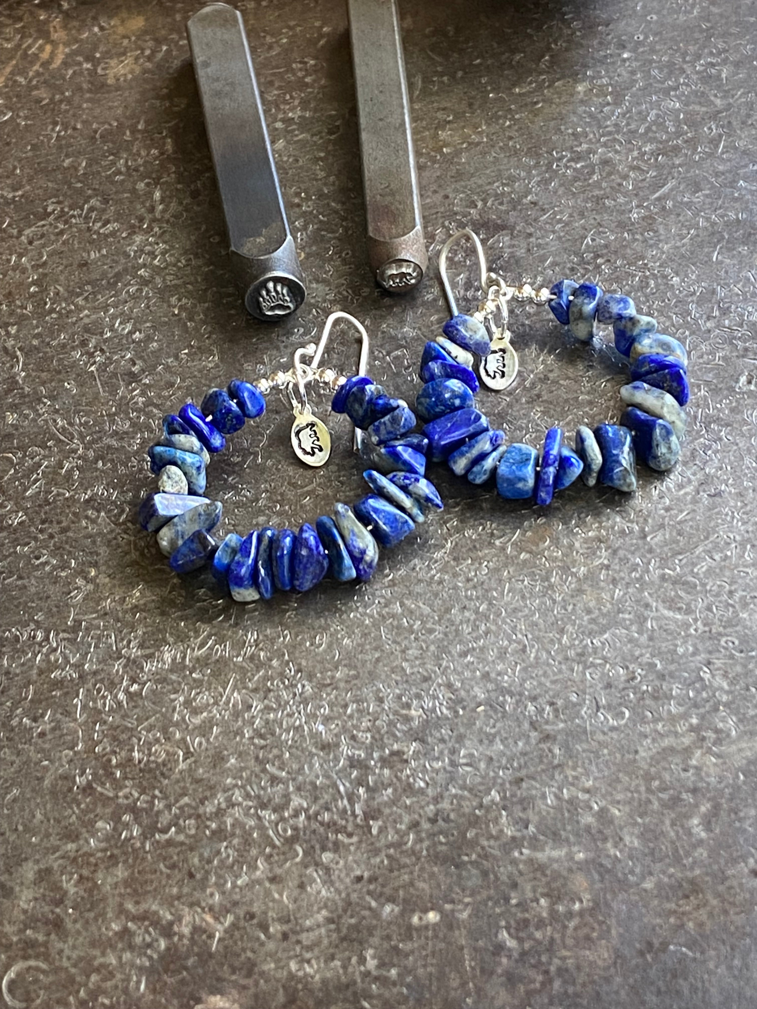 Lapis Lazuli~ Cleansing~ Hoops