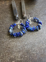Load image into Gallery viewer, Lapis Lazuli~ Cleansing~ Hoops
