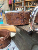 Load image into Gallery viewer, Belt~ Mahogany~ Embossed
