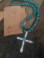 Load image into Gallery viewer, Turquoise~ Healer~ Cross~ Pendant
