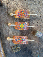 Load image into Gallery viewer, Sunny~Leather Hair Barrettes
