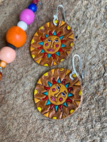 Load image into Gallery viewer, Sunny~ Leather~ earrings
