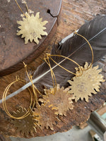 Load image into Gallery viewer, Sun Goddess hoops
