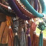 Load image into Gallery viewer, Viking Runes Soul Search Pendant~ suede~ Purple
